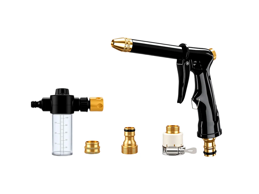High-Pressure Cleaning Nozzle Set – 16x Pro-Grade Pressure Boost, 360° Rotatable 4-Pattern Garden Hose Attachment