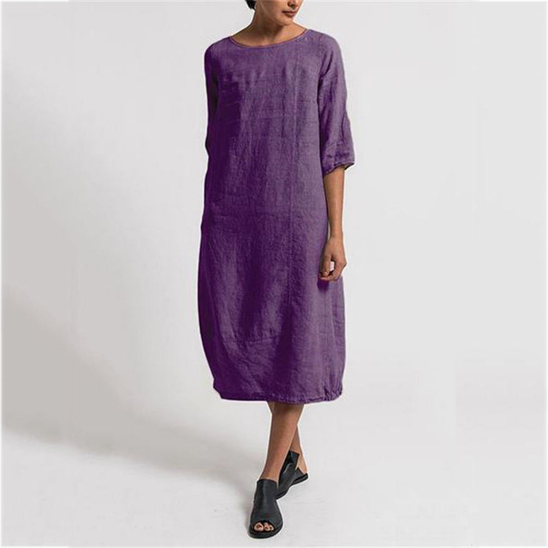 (S-5XL) Women's everyday dress with a V-neck