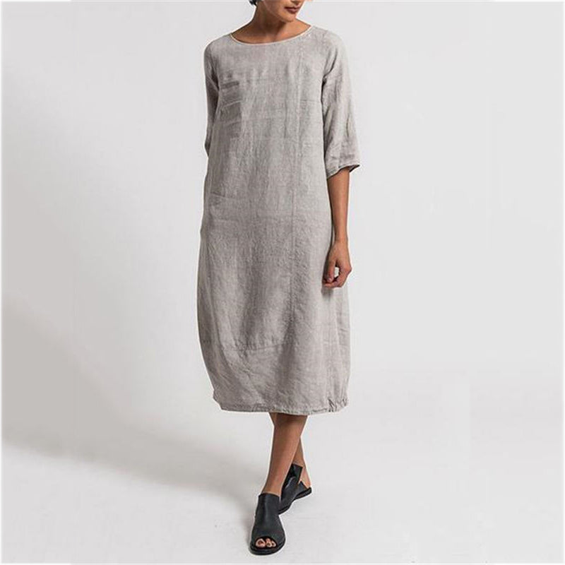 (S-5XL) Women's everyday dress with a V-neck