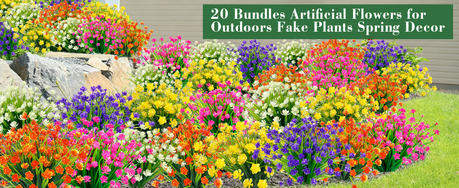 artificial flowers for outdoors