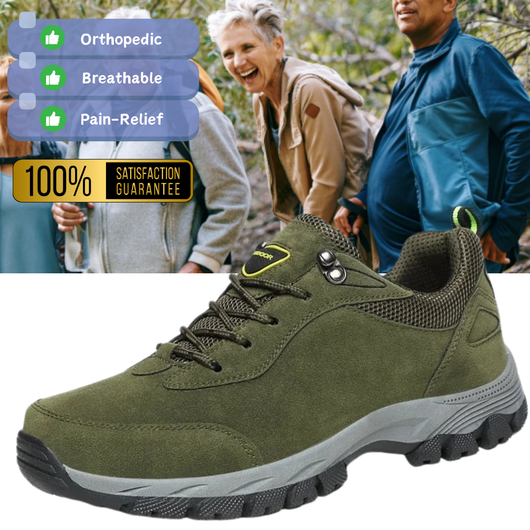 Men's good arch support outdoor breathable walking shoes, Comfy Orthopedic Walking Shoes