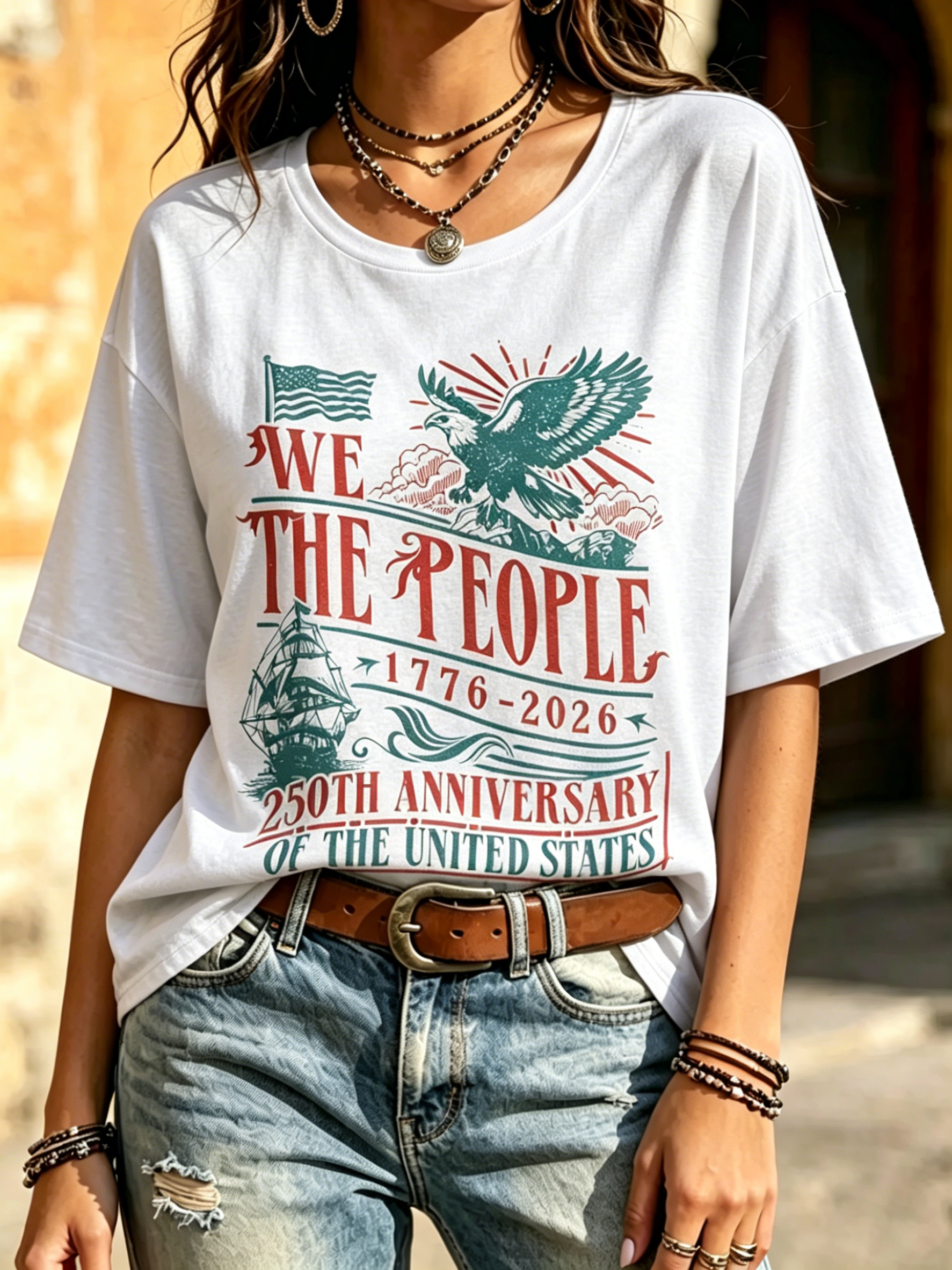 Constitution Quote Eagle Old Ship USA 250th Anniversary Patriotic