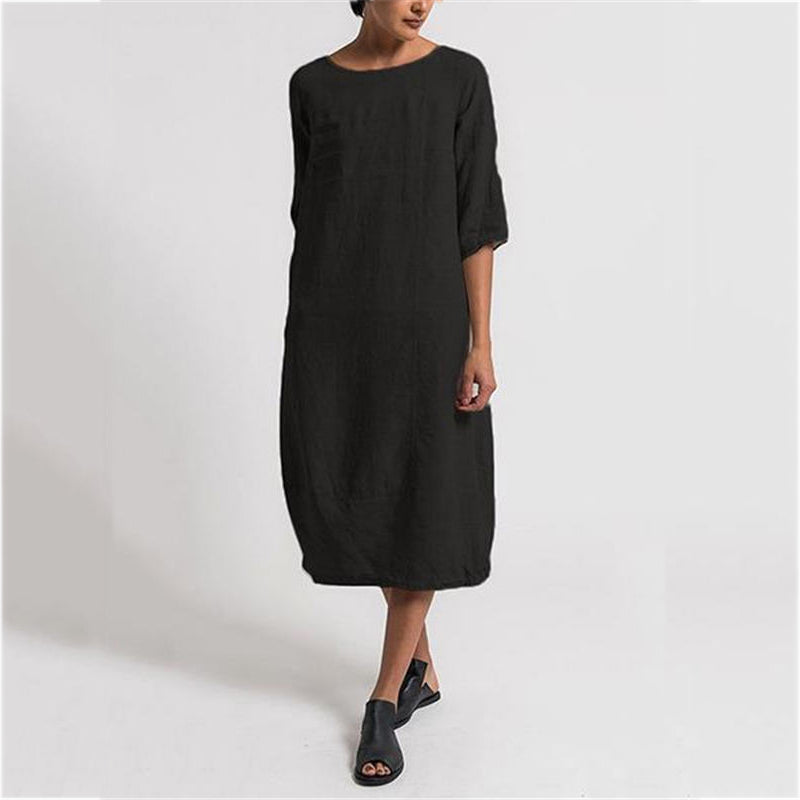 (S-5XL) Women's everyday dress with a V-neck