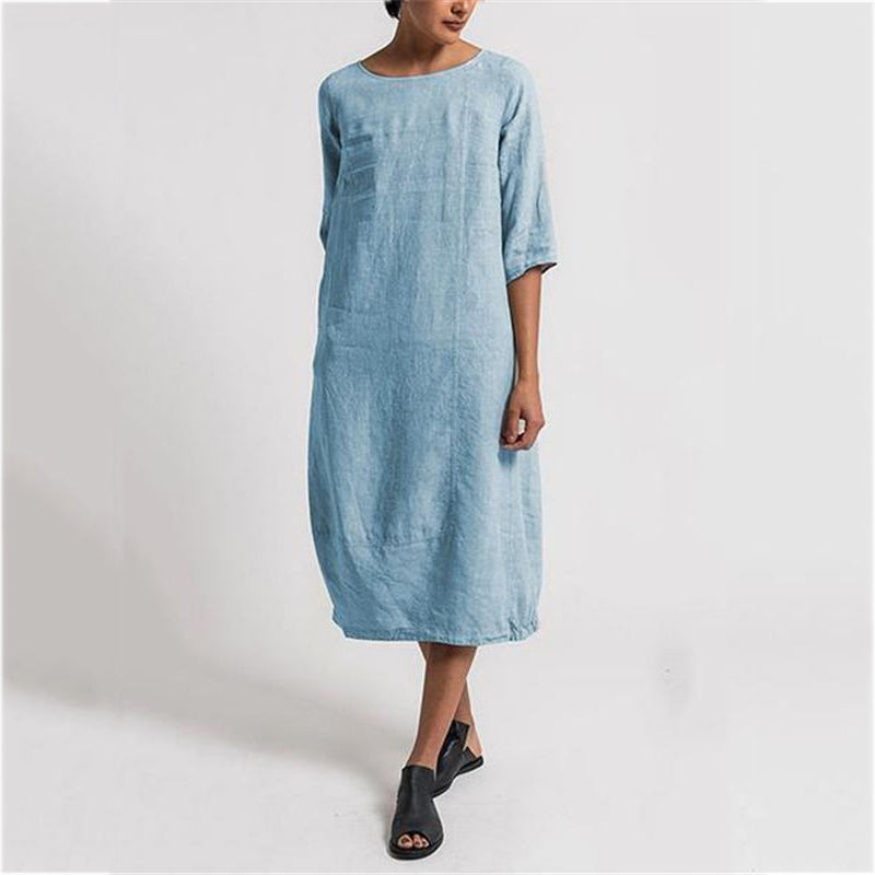 (S-5XL) Women's everyday dress with a V-neck