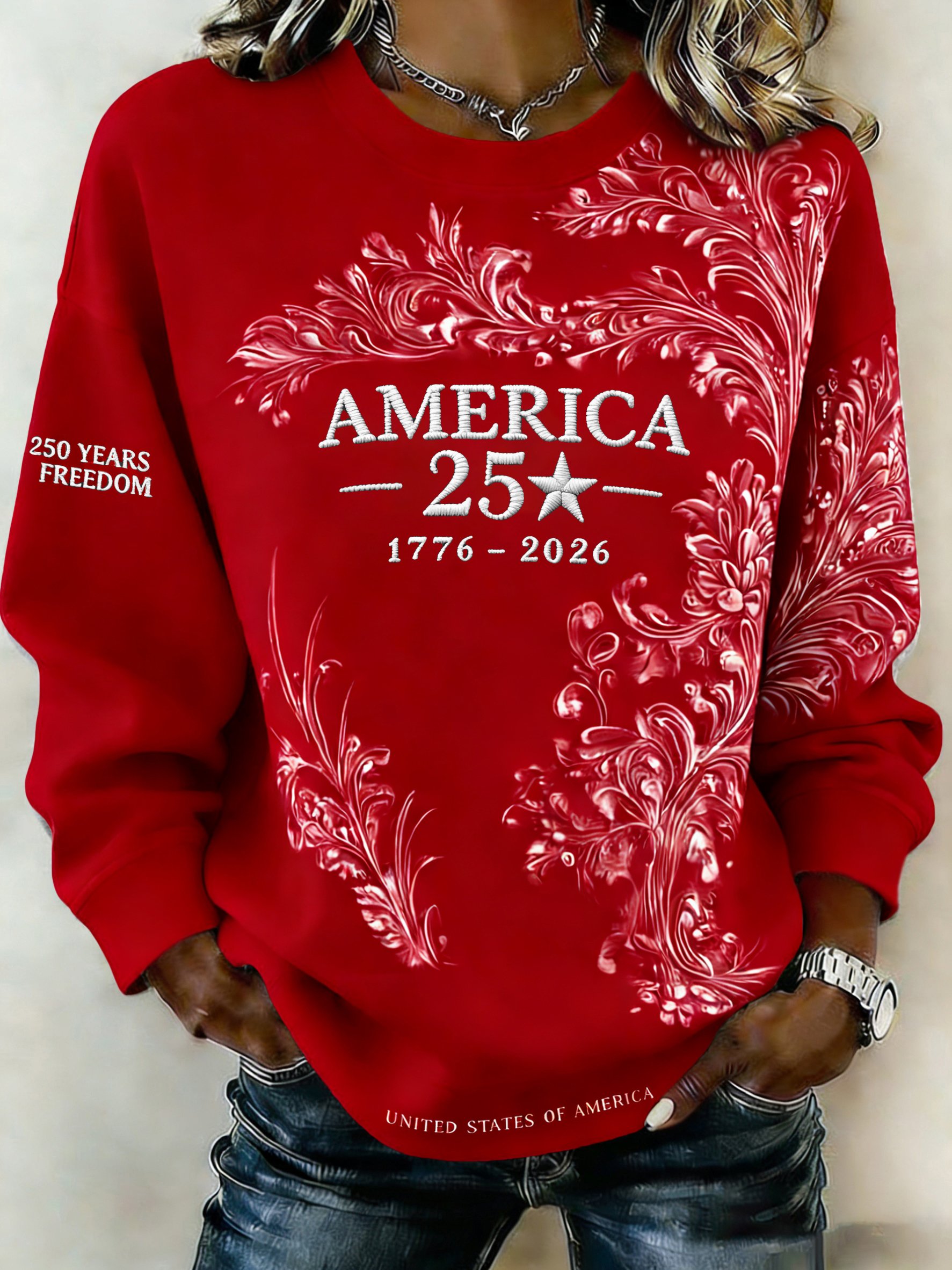1776-2026 America 250th Anniversary Women's Sweatshirt