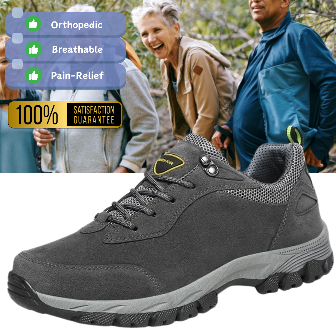 Men's good arch support outdoor breathable walking shoes, Comfy Orthopedic Walking Shoes