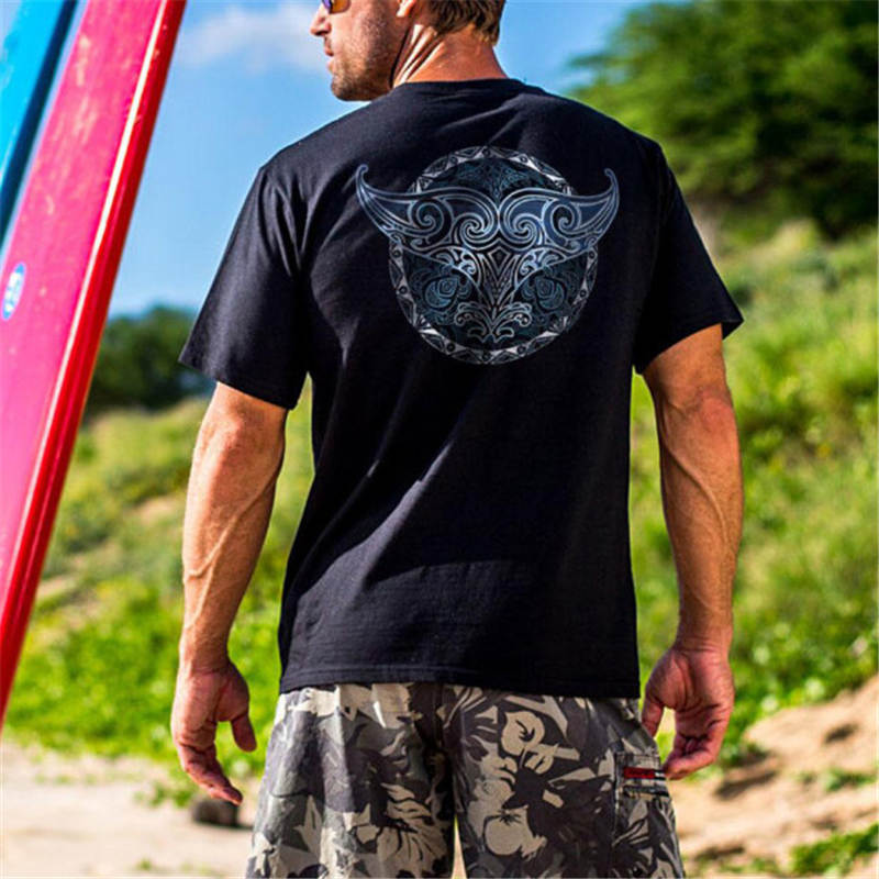 Black Whale Tail short-sleeved T-shirt