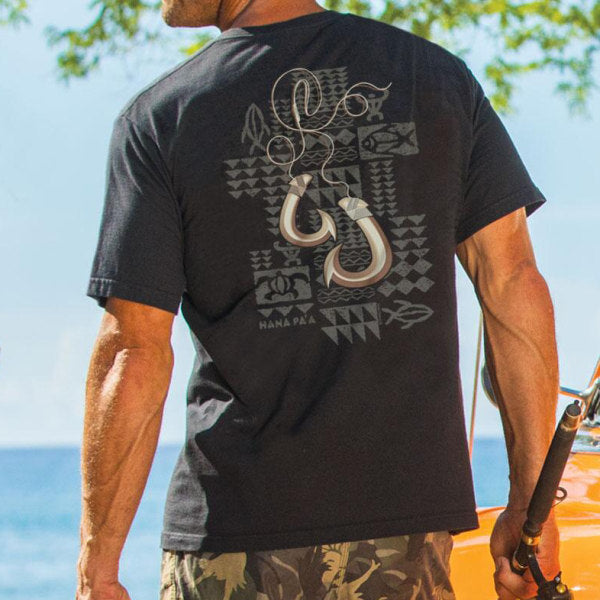 Tapa Hooks short sleeve Black Crew