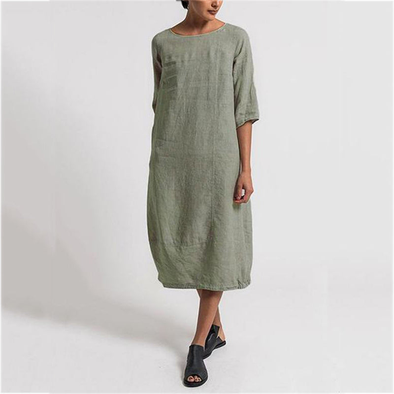 (S-5XL) Women's everyday dress with a V-neck