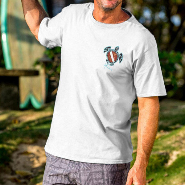 Honu Dive White Crew Short Sleeve T-Shirt