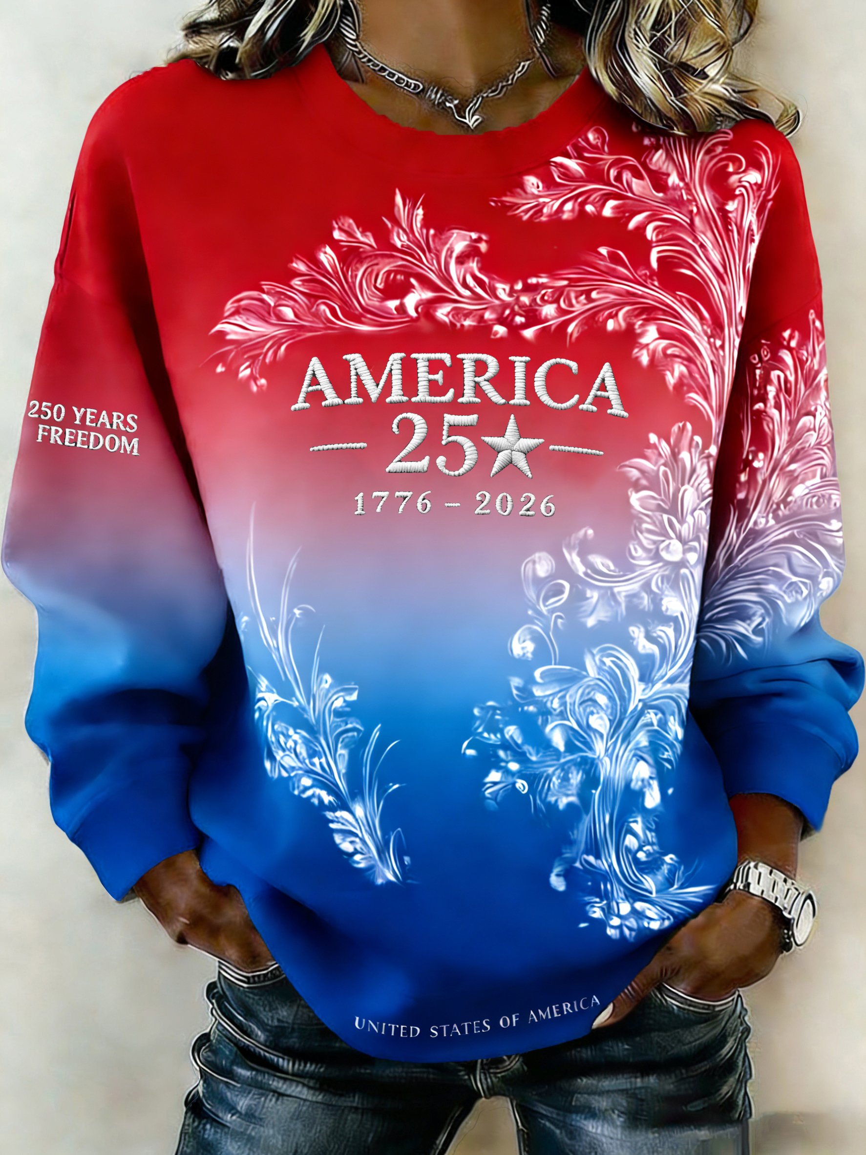1776-2026 America 250th Anniversary Women's Sweatshirt