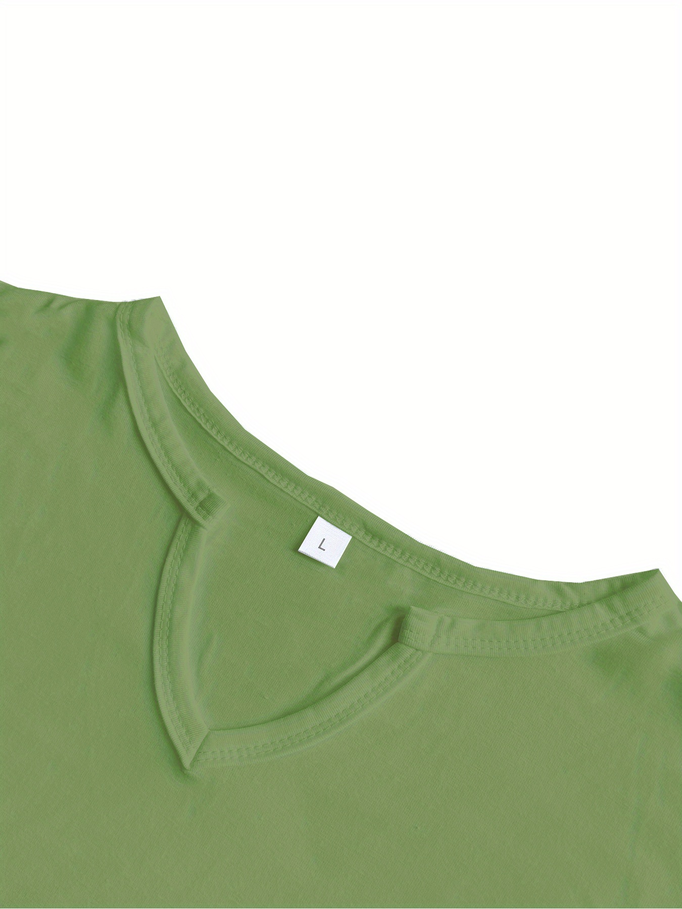 USA 250th Birthday V-Neck T-Shirt – "Happy 250th Birthday, U.S.A." with Distressed American Flag Print, Casual Green Short Sleeve Top