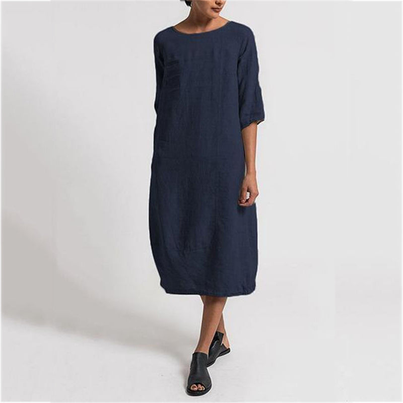 (S-5XL) Women's everyday dress with a V-neck