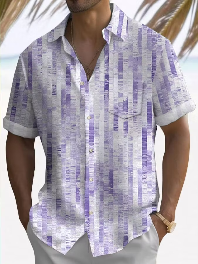 Lightweight Tropical Holiday Short Sleeve Shirt