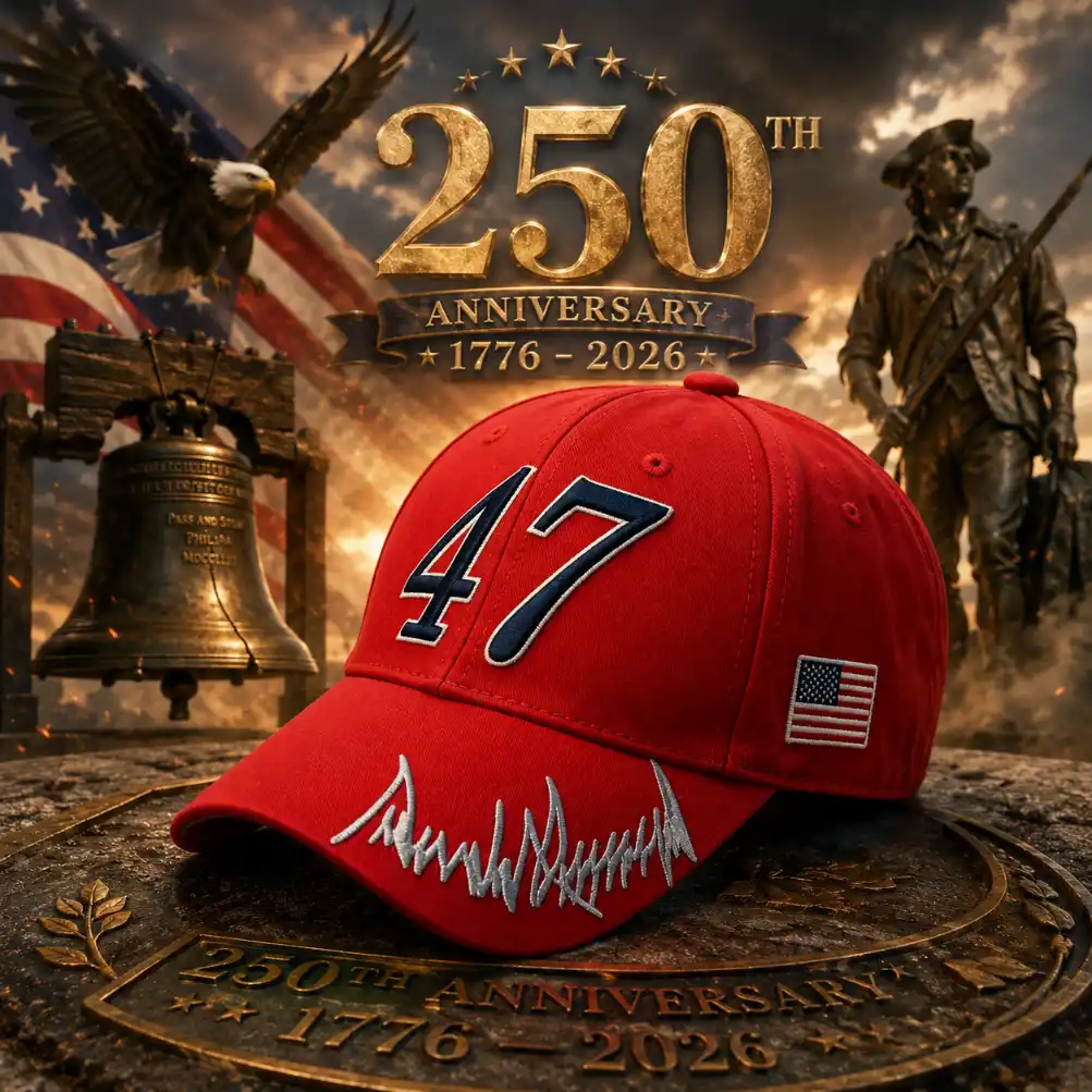 Unisex 47 Signature Embroidery US Flag Patriotic Baseball Cap Sun Hat Navy Cotton Casual Daily Letter American Flag Adjustable Breathable Sunscreen Hat