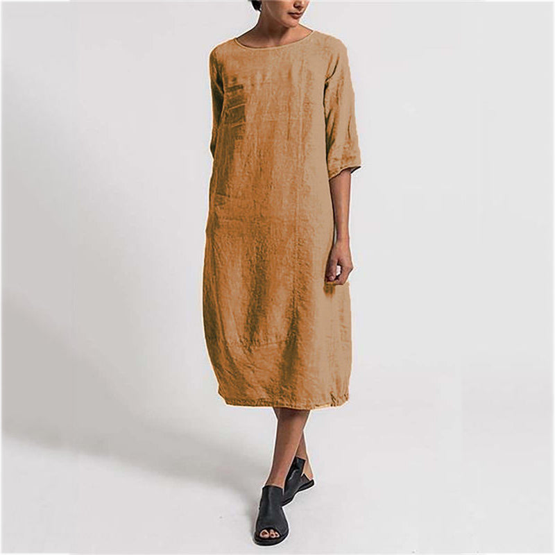 (S-5XL) Women's everyday dress with a V-neck