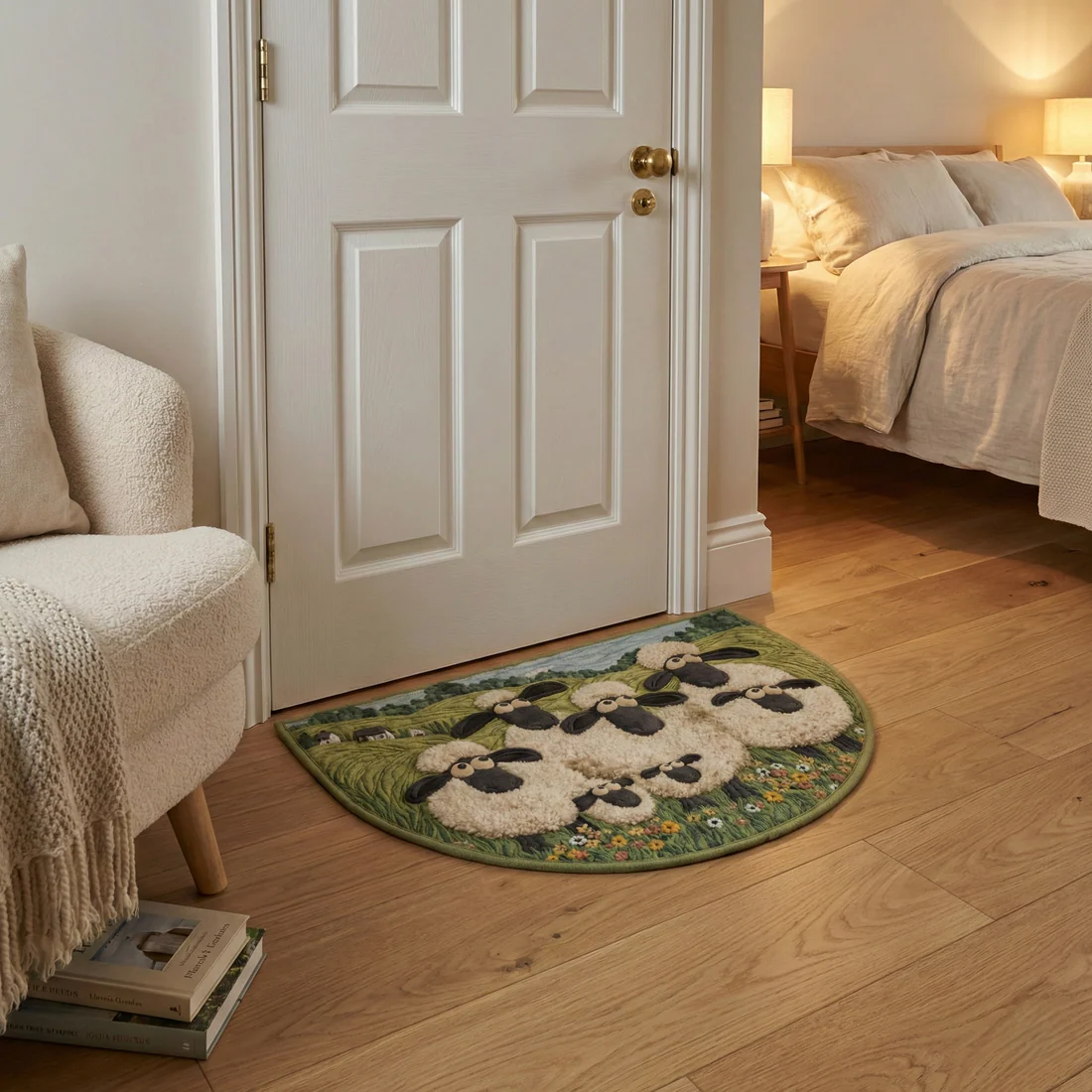  Welcoming Sheep Quilted Welcome Mat GFTOQA1649   