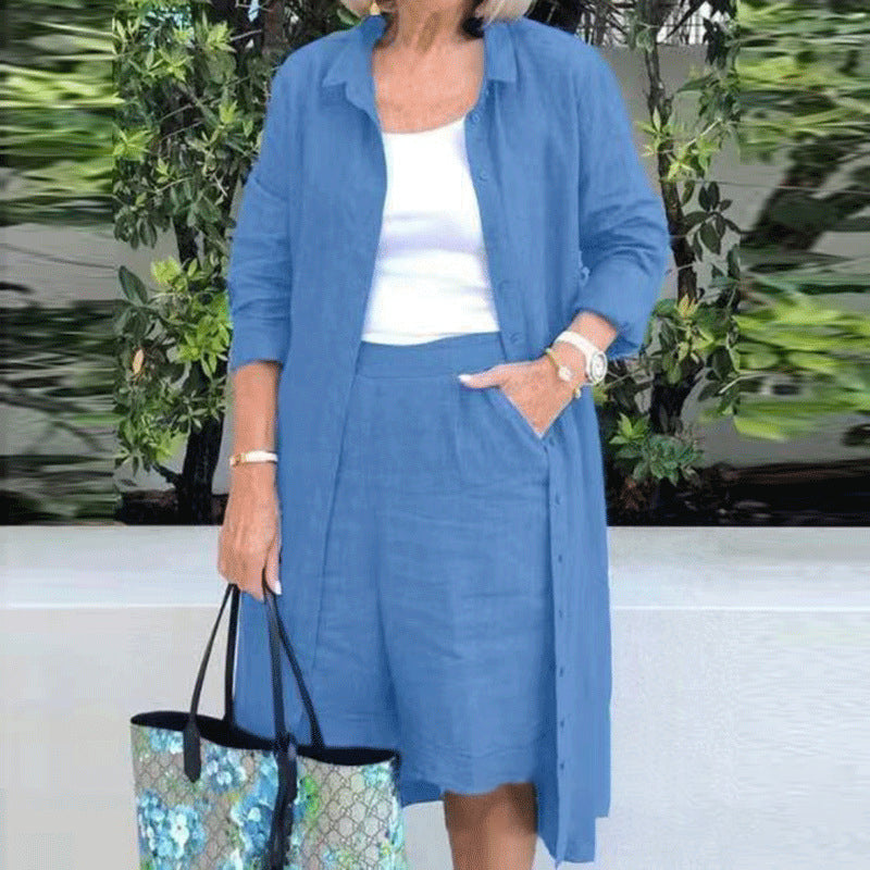 (S-5XL) Linen leisure suit