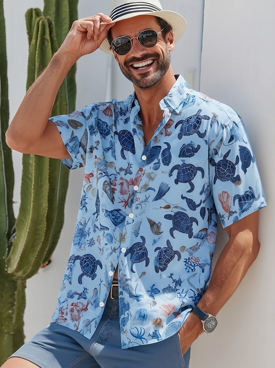 Mariner Turtle Stretch Resort Shirt