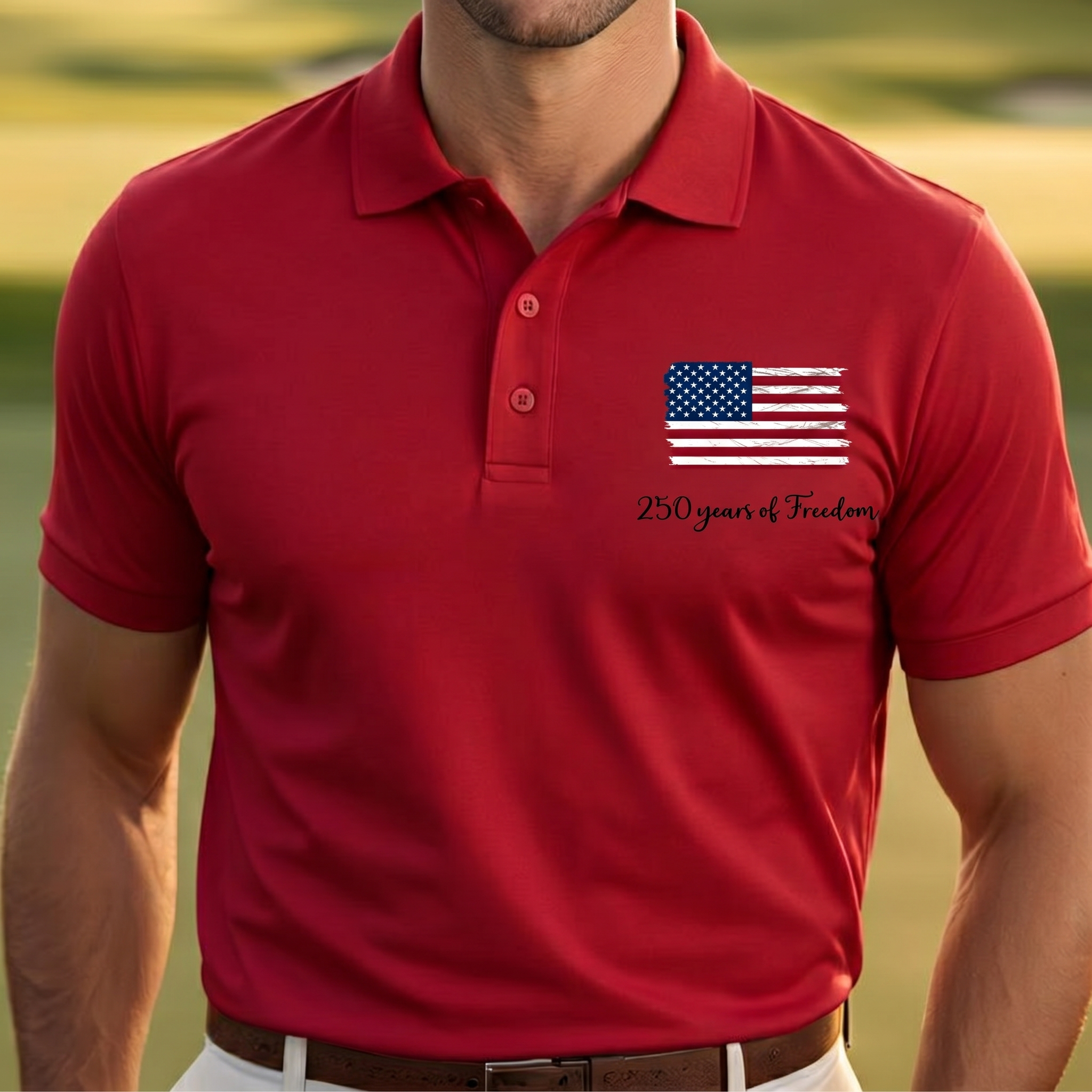 Dry Fit USA Polo Shirt, Retro USA With Flag Shirt, USA Pride, Semiquincentennial Gift,Retro Patriotic American Quick Dry Shirt,Memorial Day