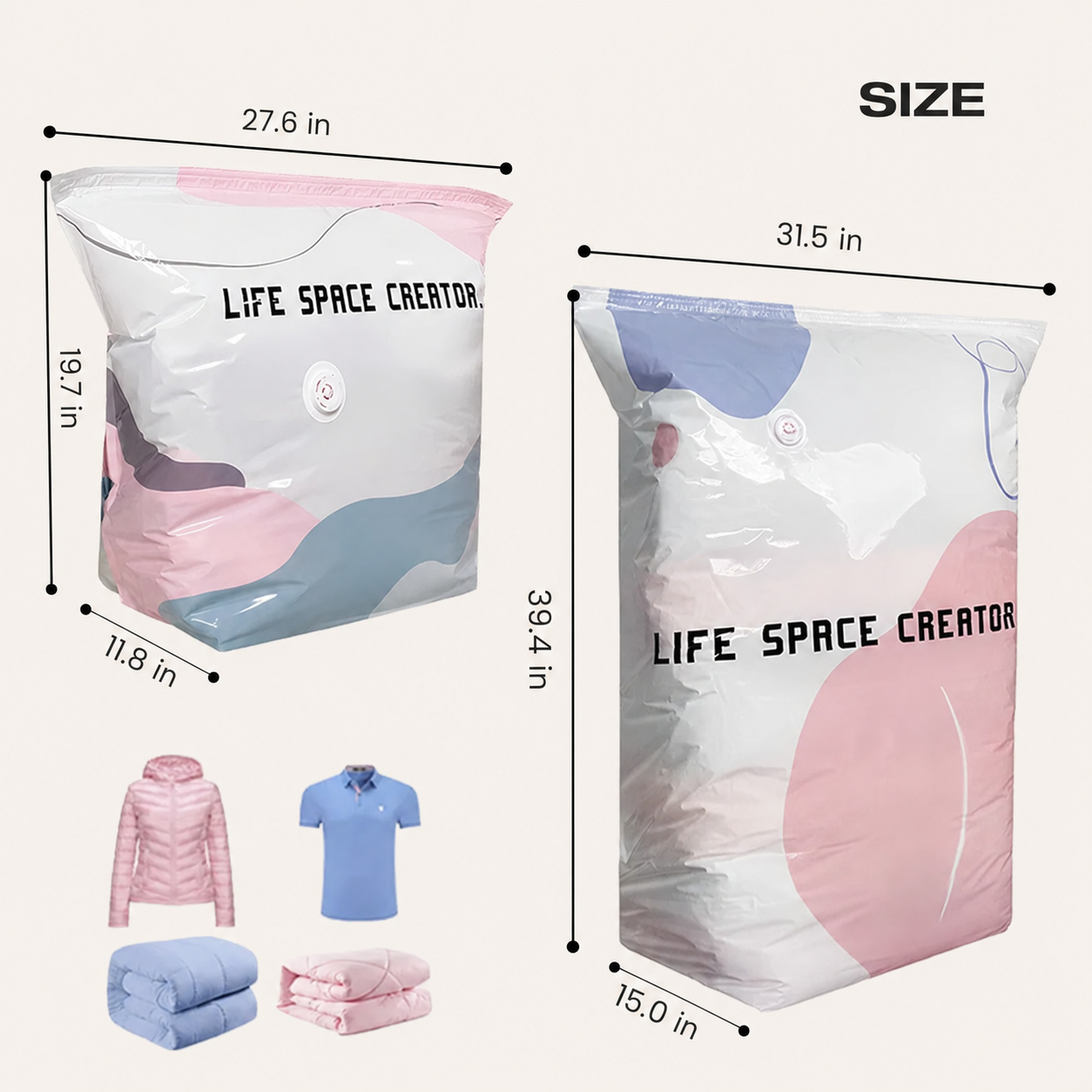 📦 Large-Capacity Vacuum Bags – No Pump Needed! 💨✨