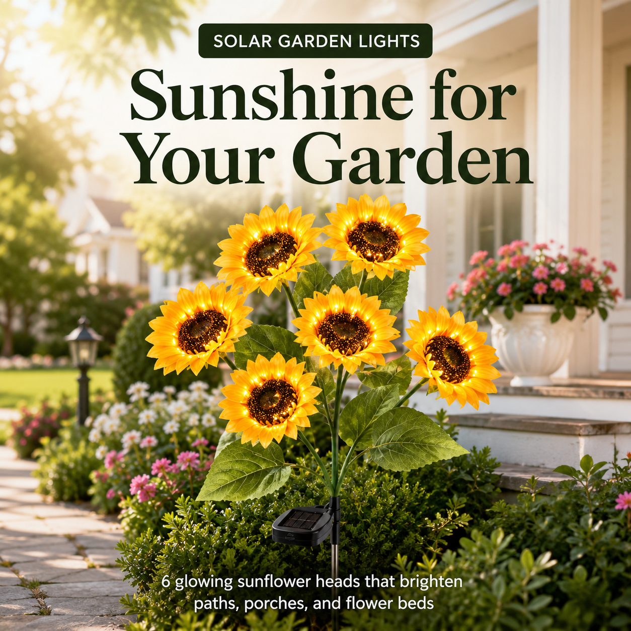 🌻Factory Direct Sales 49% Off !- 🌞Solar LED Sunflower Garden Lights-29.6inch/74cm