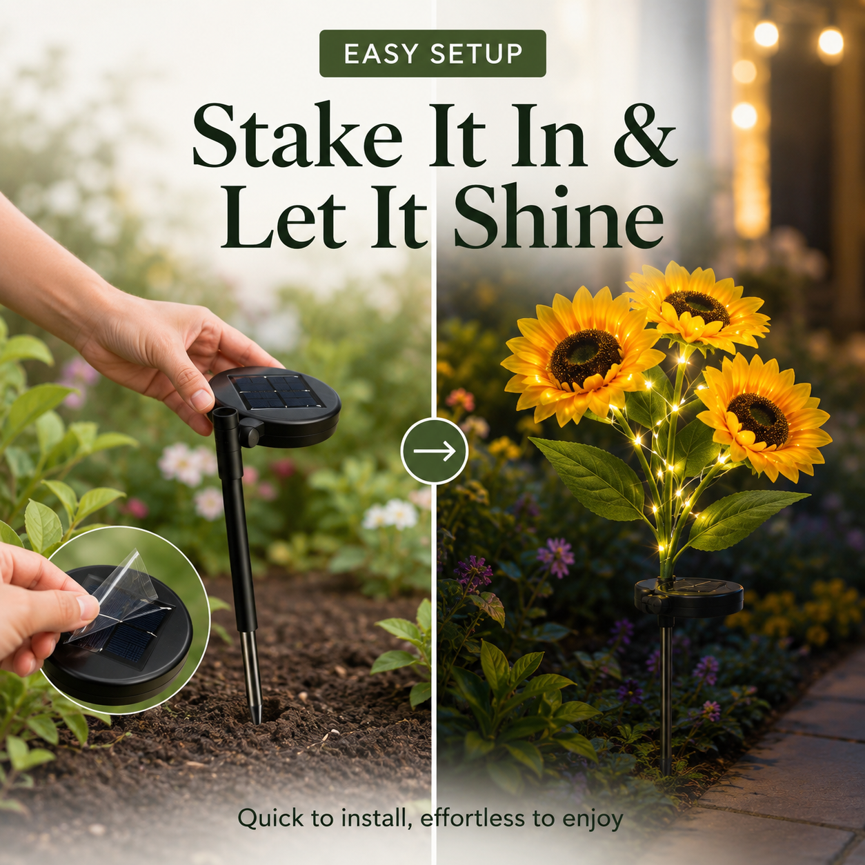 🌻Factory Direct Sales 49% Off !- 🌞Solar LED Sunflower Garden Lights-29.6inch/74cm