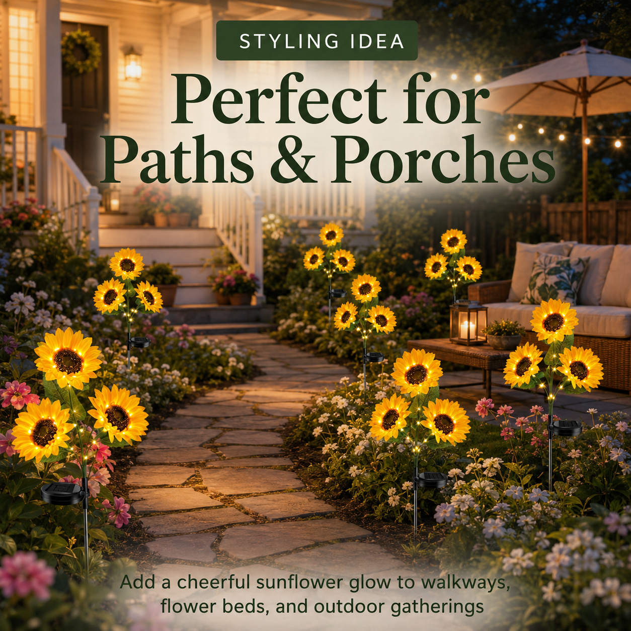 🌻Factory Direct Sales 49% Off !- 🌞Solar LED Sunflower Garden Lights-29.6inch/74cm