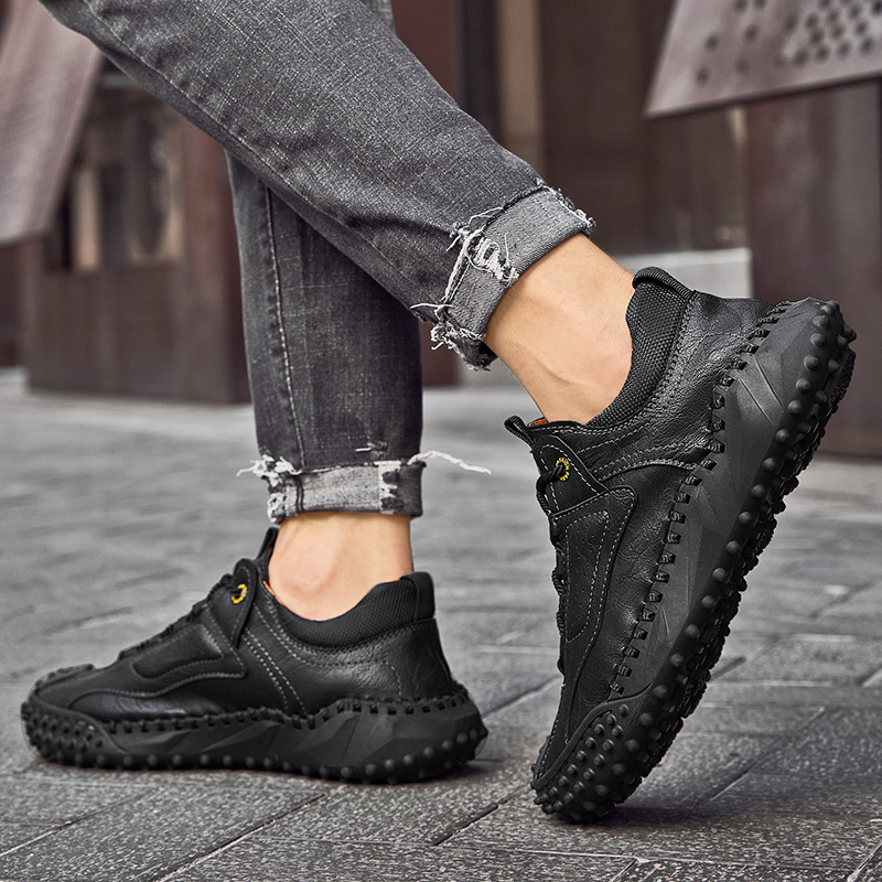(⏰Clearance Sale-70%OFF🔥)Men’s Vintage Leather Hiking Shoes – Genuine Leather, Orthopedic Arch Support, Wide Toe Box, Waterproof, Breathable, Hand-Sewn, Non-Slip, Lightweight Shoes for Driving & Walking