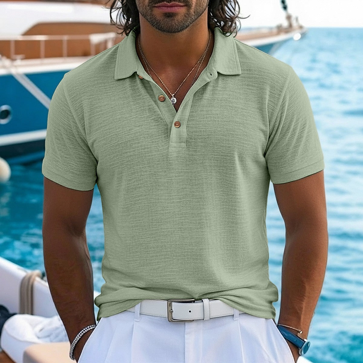 [Copy]Comfort Linen Popover Shirt