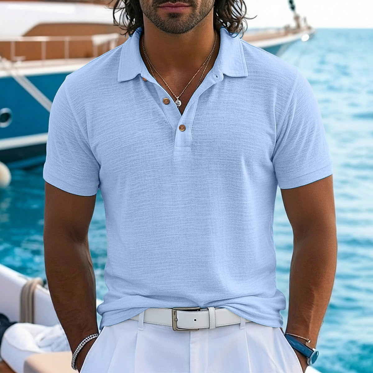 [Copy]Comfort Linen Popover Shirt