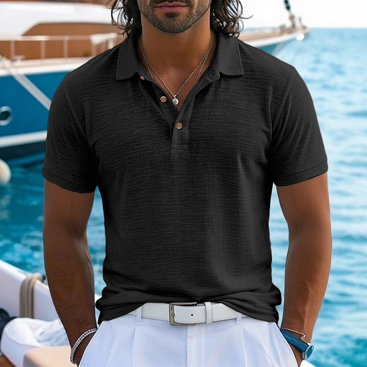 [Copy]Comfort Linen Popover Shirt