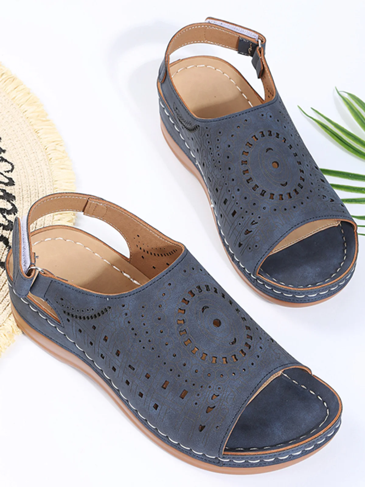 [Copy]Women’s Adjustable Wedge Sandals – Comfortable Cushioned Walking Shoes