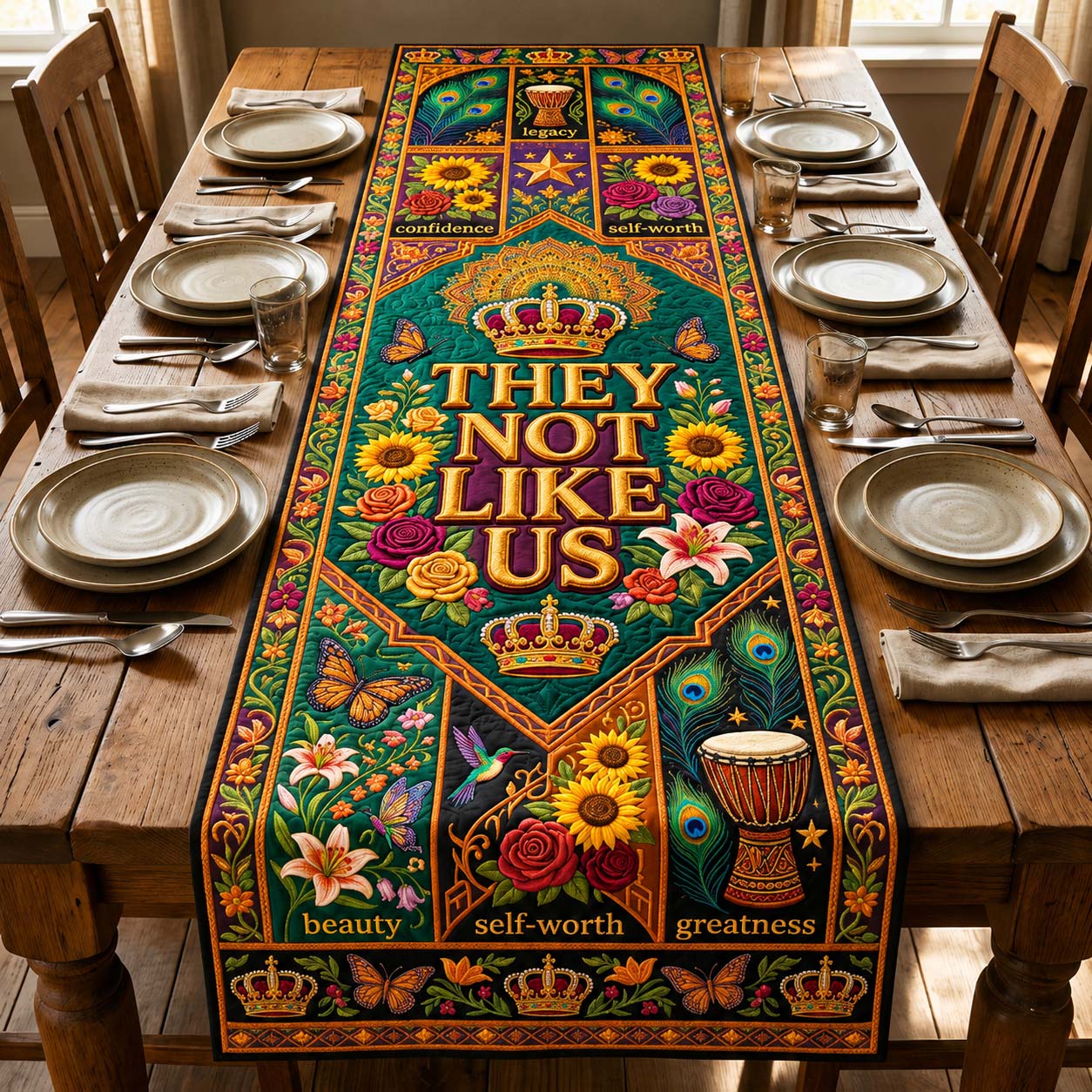 Royal Bloom Legacy Quilted Table Runner GDTONTD566