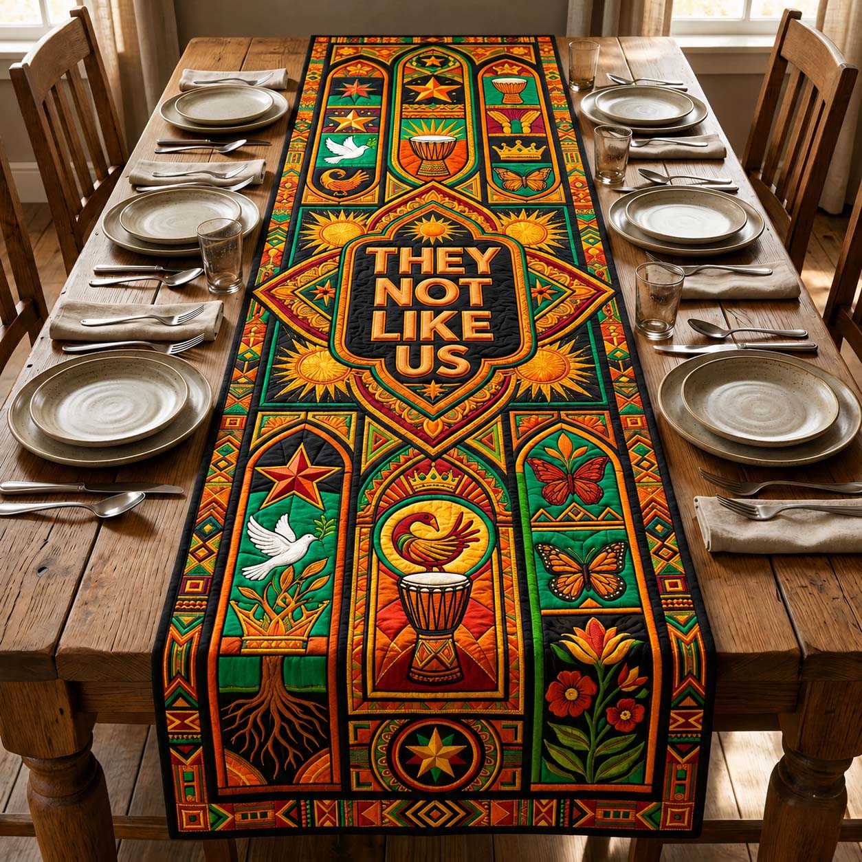 Ancestral Spirit Quilted Table Runner GDTONTD567