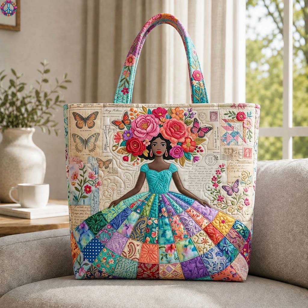 Butterfly Patchwork Queen Quilted Tote Bag GDTONTD614