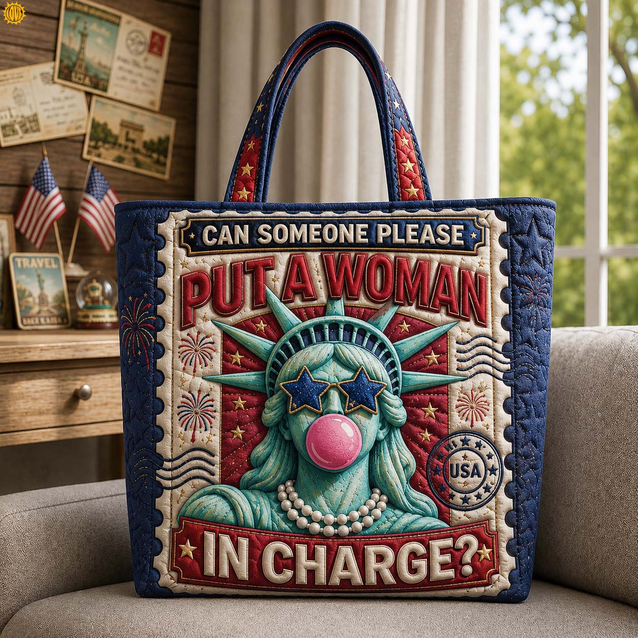Vintage Liberty Quilted Tote Bag GDTONTD713
