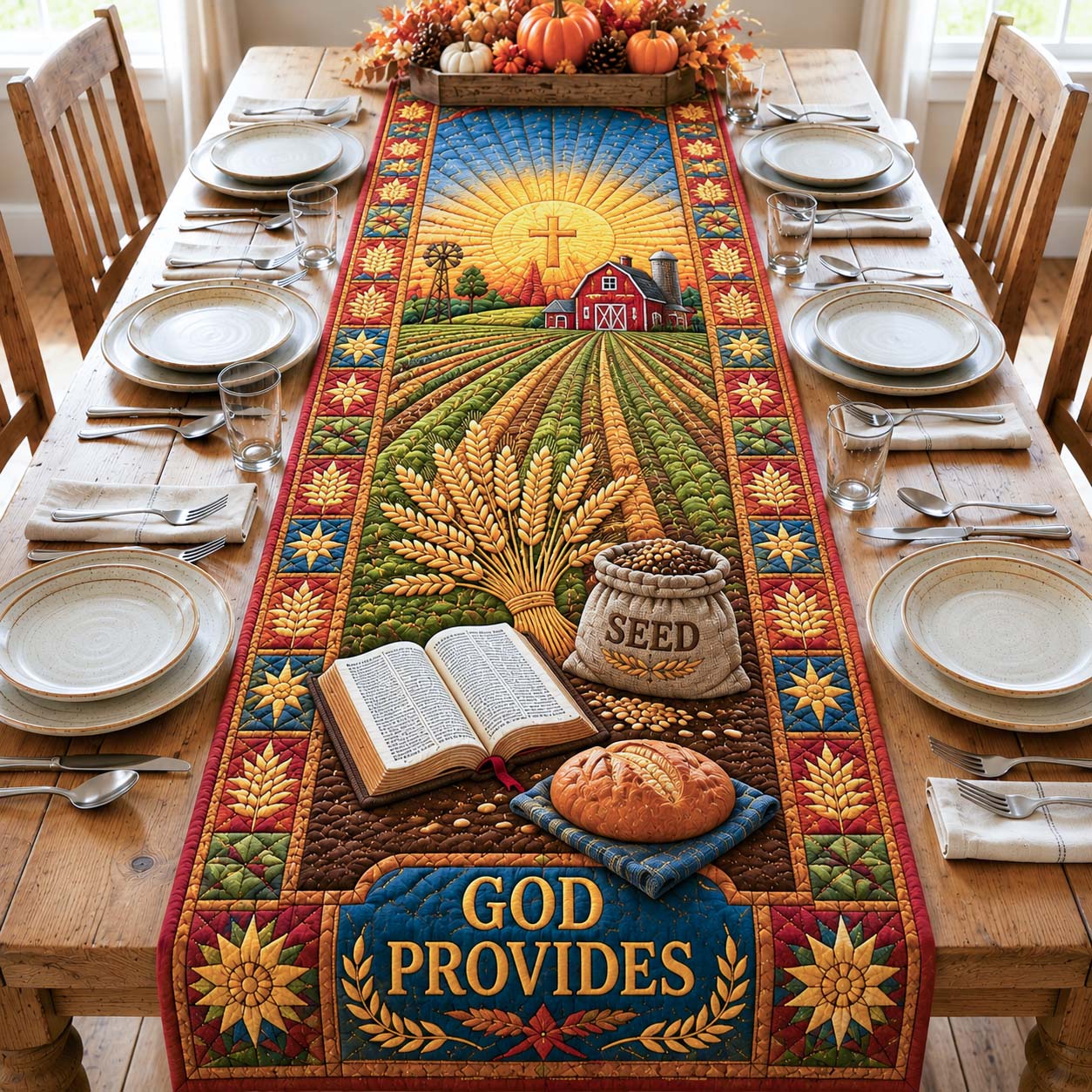God Providence  Quilted Table Runner GDTONTD719