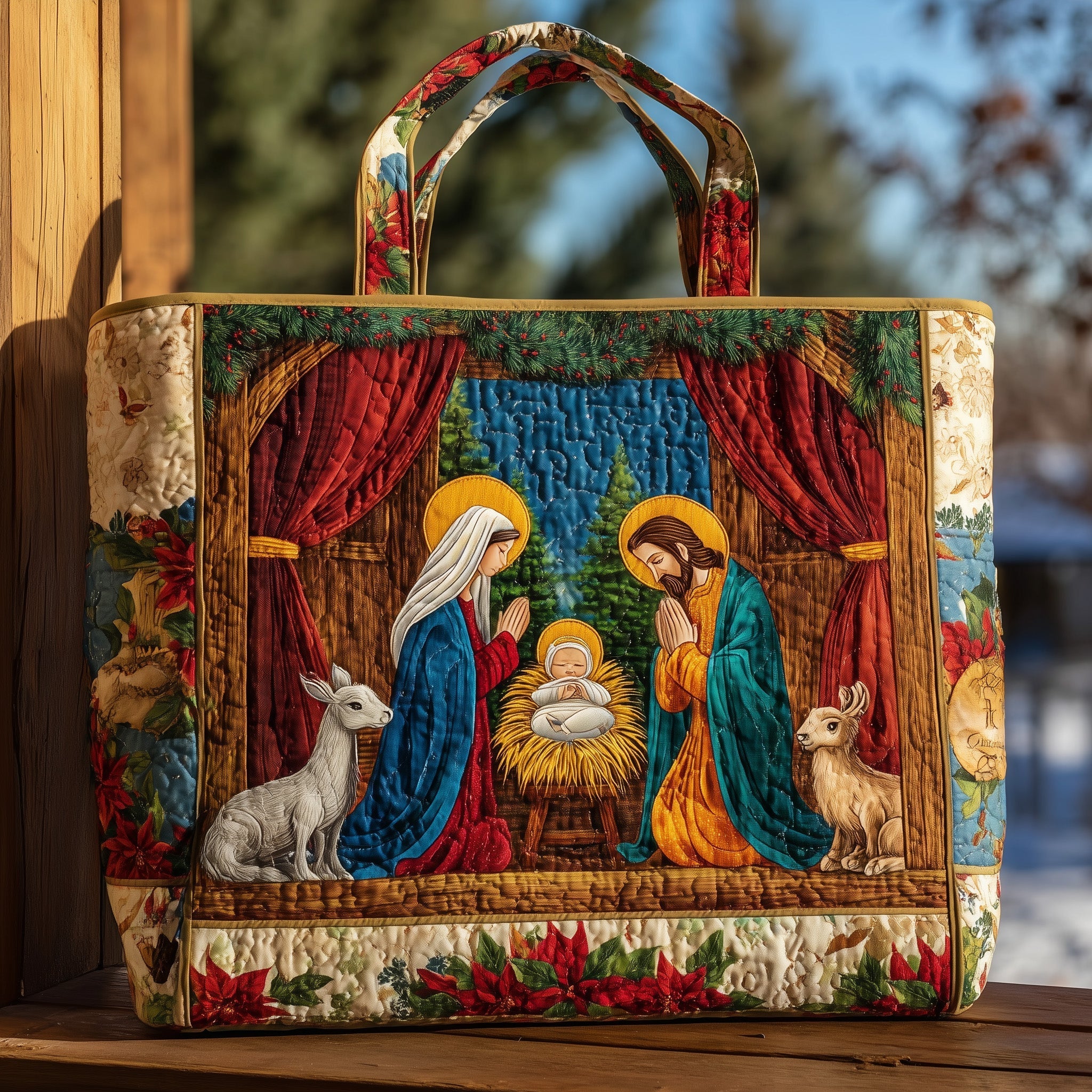 Nativity Scene Quilted Tote Bag GFTOHD10205