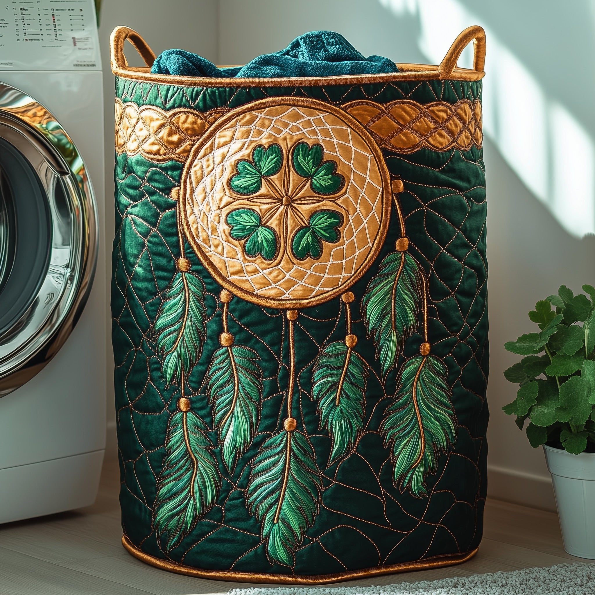 Dreamcatcher Serenity Quilted Laundry Basket GFTOHD10228