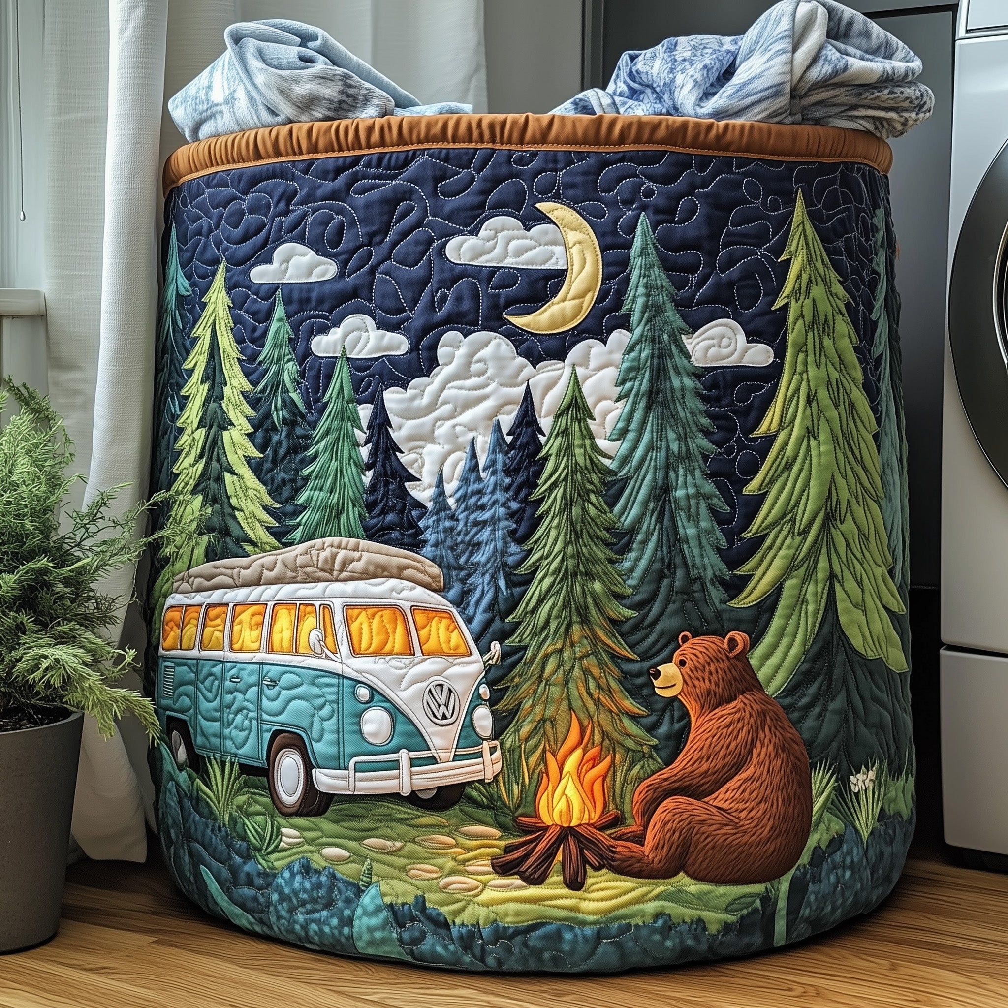 Camping Vibe Quilted Laundry Basket GFTOHD10260