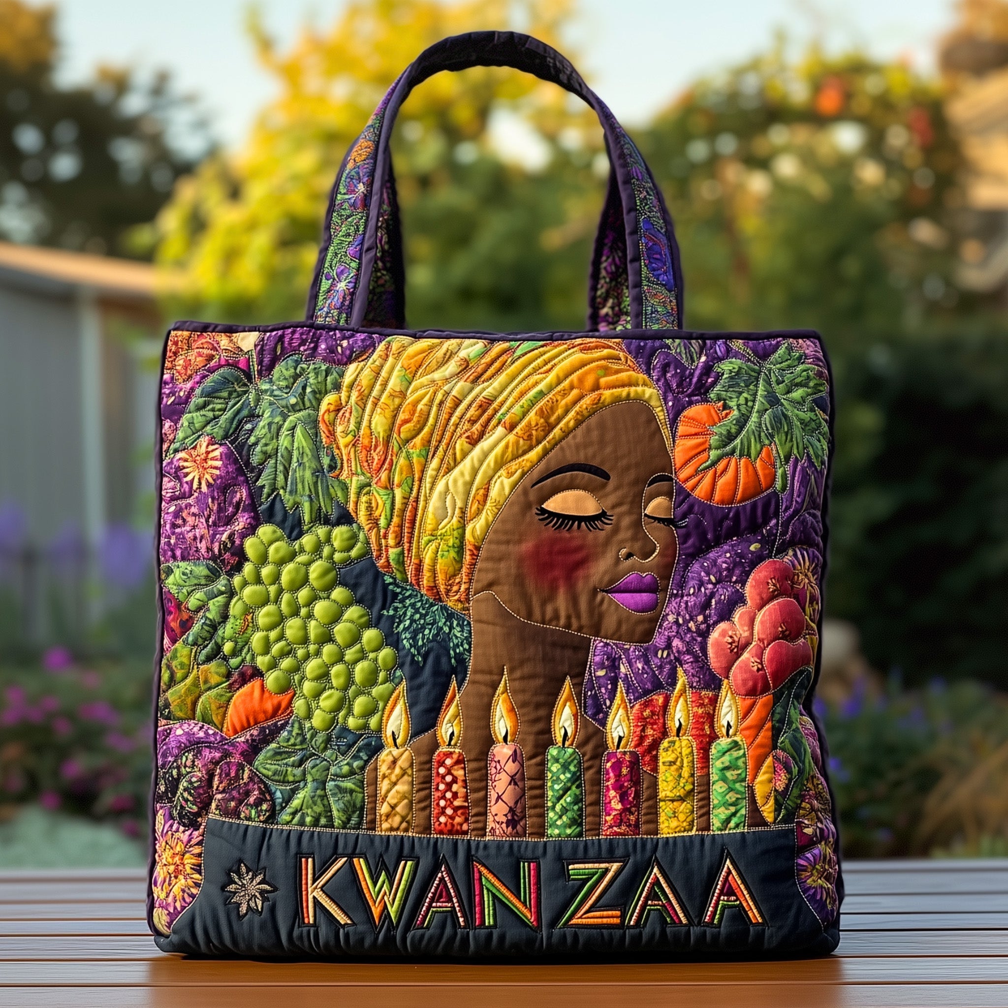 Kwanzaa Spirit Quilted Tote Bag GFTOHD10472