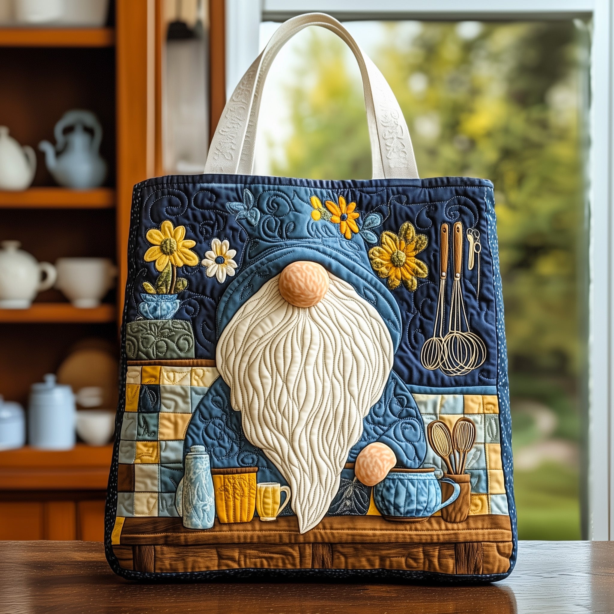 Joyful Gnomes Quilted Tote Bag GFTOHD10558