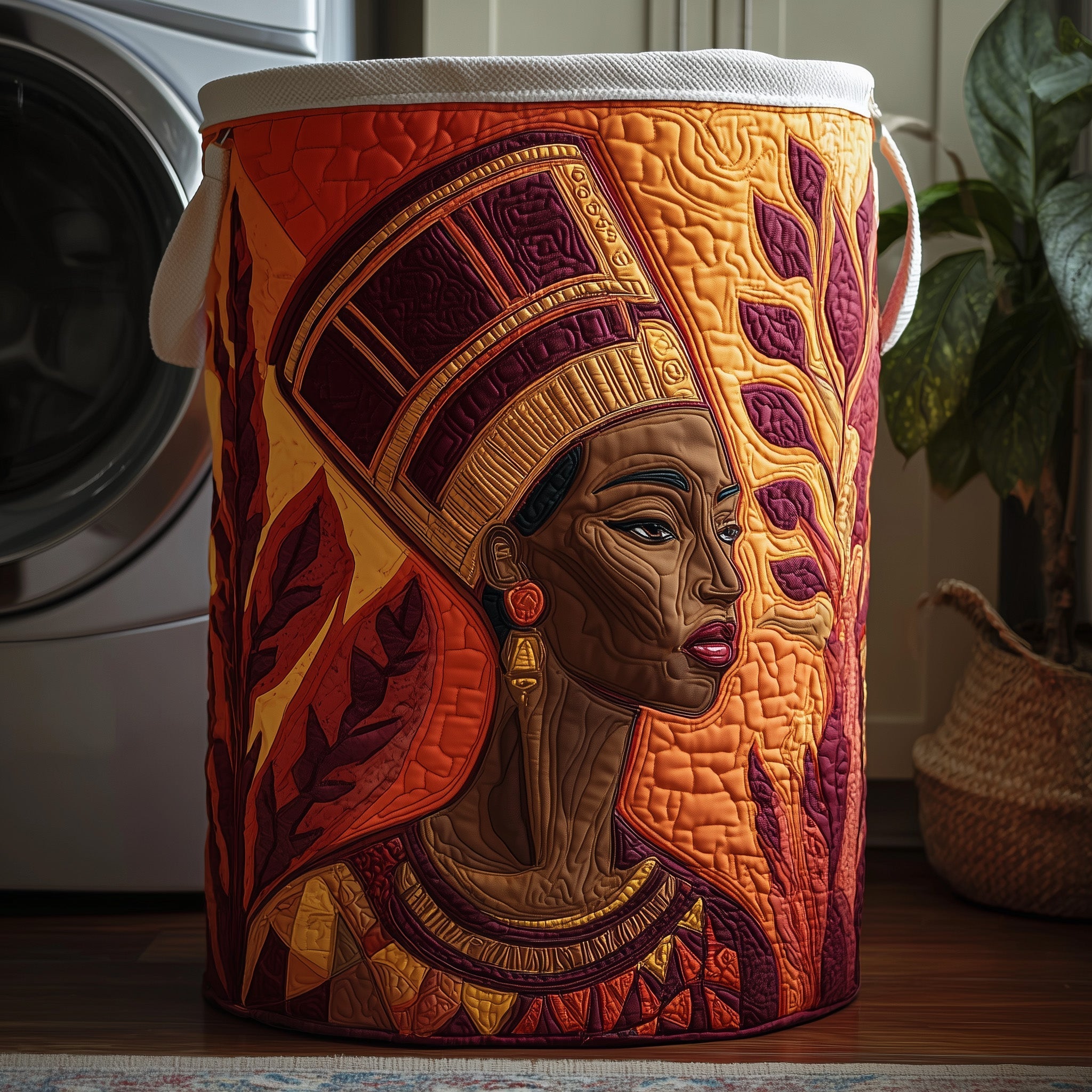 Golden Queens Quilted Laundry Basket GFTOHD11275