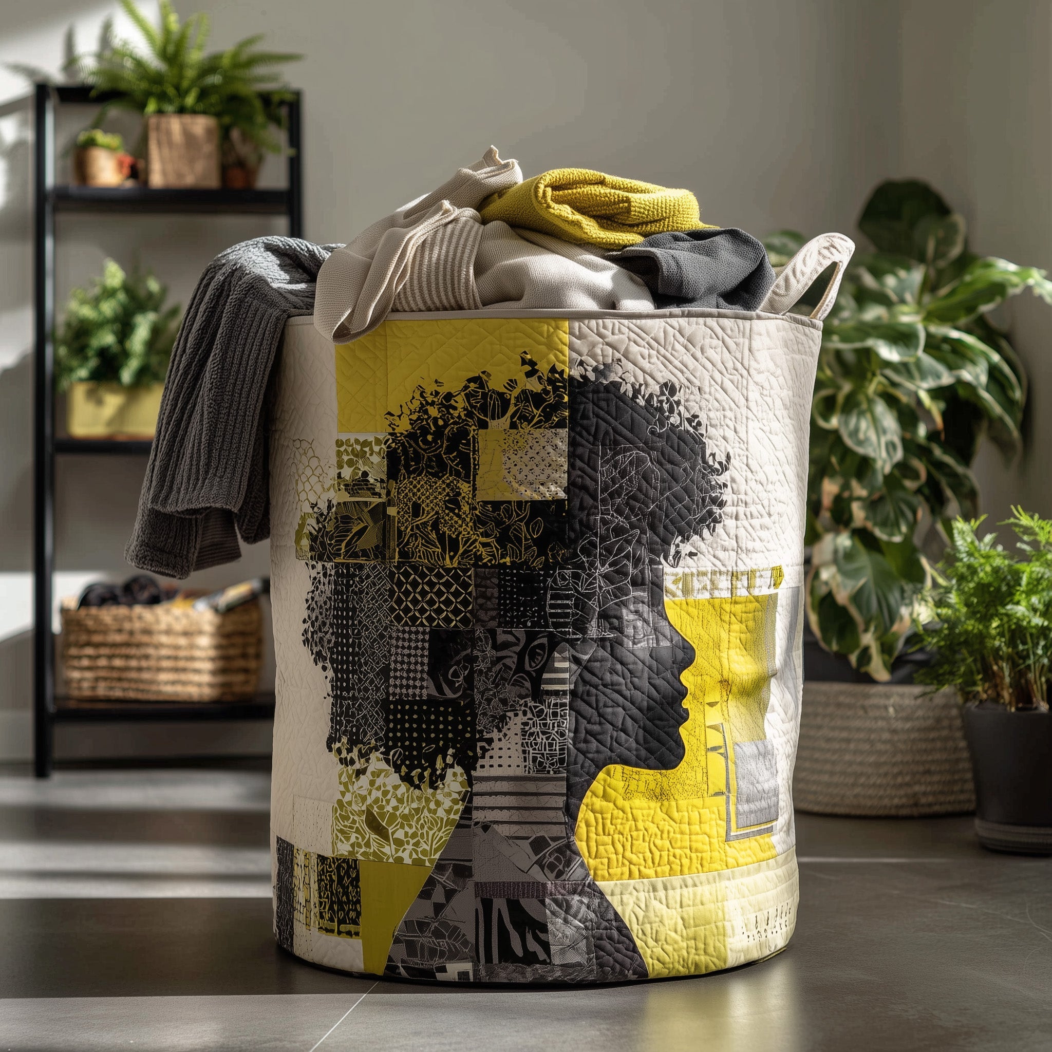 Golden Queens Quilted Laundry Basket GFTOHD11281