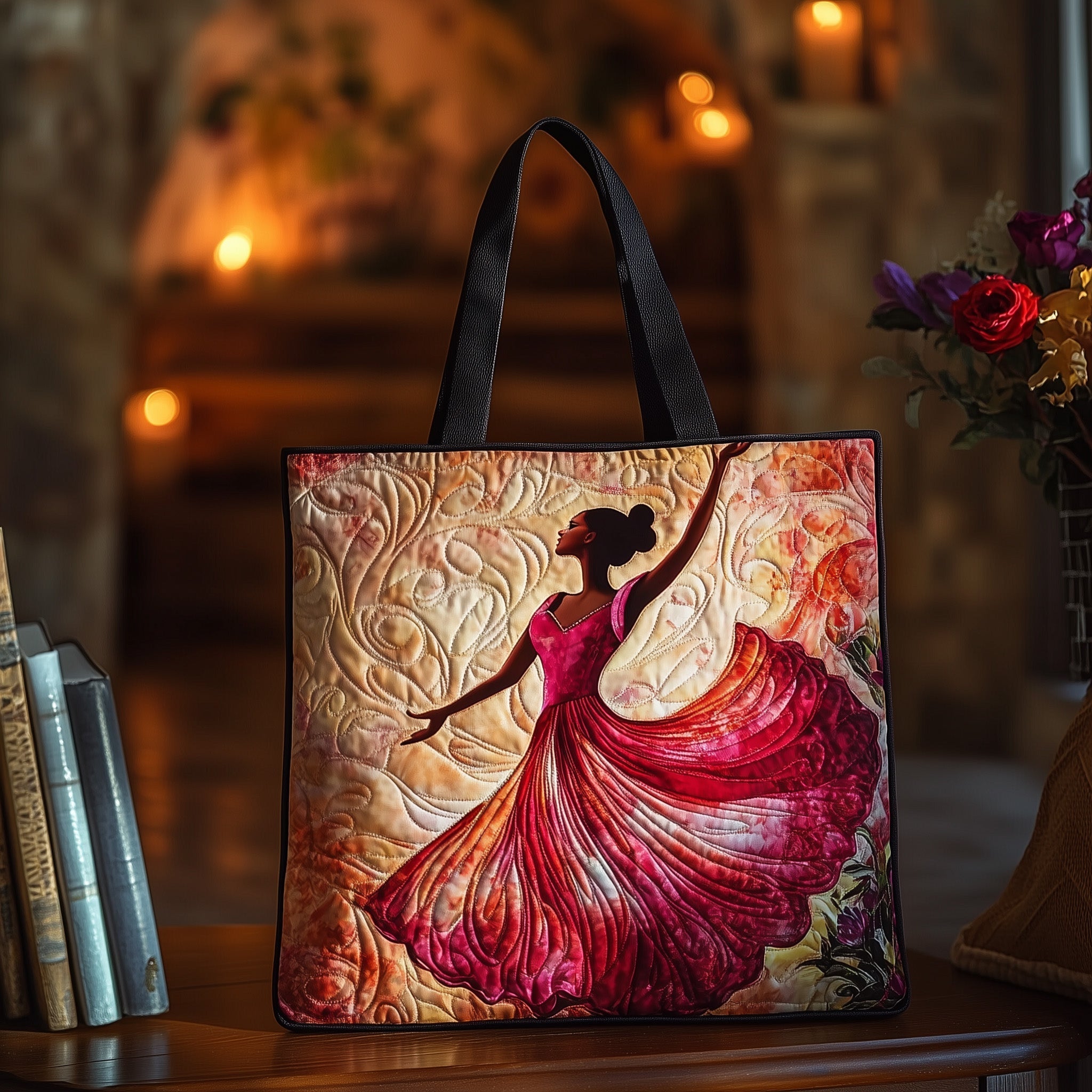 Elegant Ballerina Quilted Tote Bag GFTOHD11325