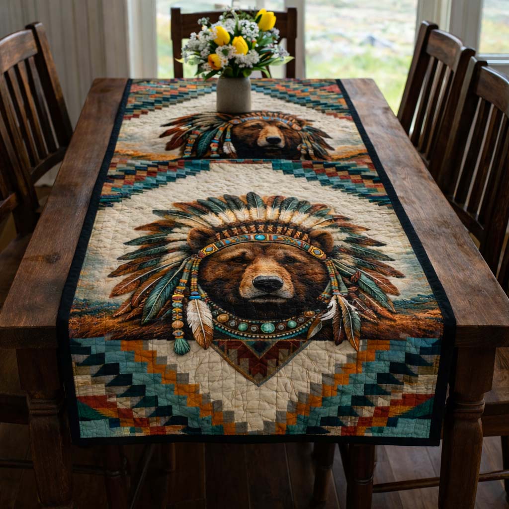 Native Bear Quilted Table Runner GFTOHD13046