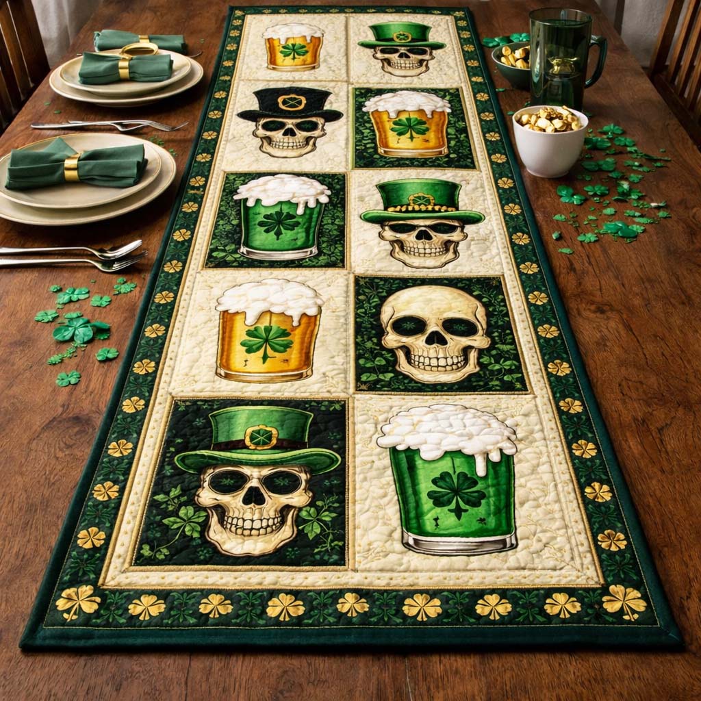 Celtic Skull Brew Quilted Table Runner GFTOHD13414