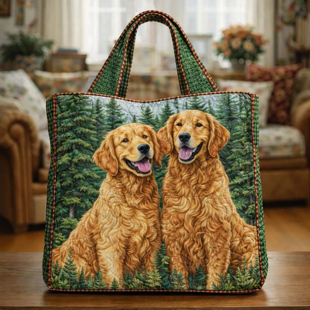 Forest Golden Duo Quilted Tote Bag GFTOHD13535