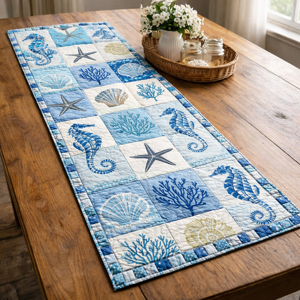 Tropical Coastal Icons Quilted Table Runner GFTOHD13641
